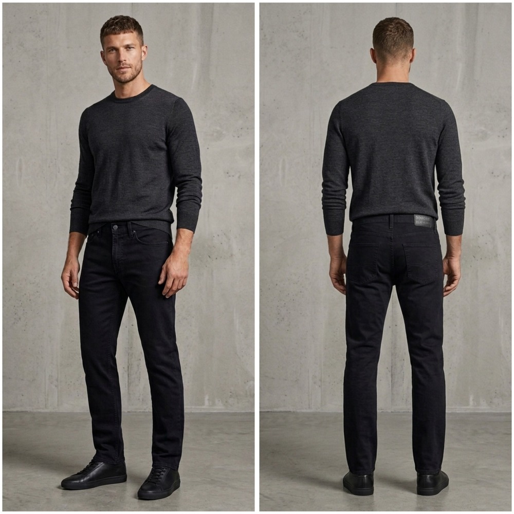 Signature by Levi Strauss Mens Athletic Fit Jeans Black W30 L31 94551-0025‎